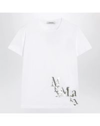 Max Mara - Max Mara S Cotton Tshirt With Logo Print - Lyst