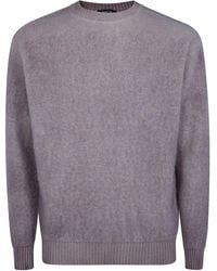 Avant Toi - Hand Painted Cashmere And Wool Tonal Degrad? Jacquard Effect Round Neck Pullover - Lyst