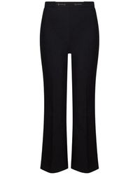 Elisabetta Franchi - Horsebit-Detail Flared Trousers - Lyst