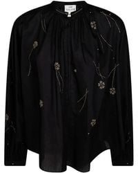 forte_forte - Embroidered Cotton Blouse - Lyst