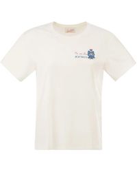 MC2 Saint Barth - Cotton T-Shirt With Front Embroidery - Lyst