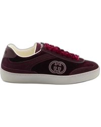 Gucci - G74 Suede Leather Sneakers - Lyst