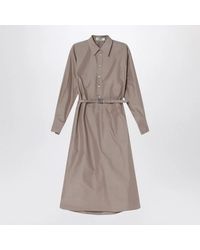 Fendi - Barley Cotton And Silk Chemisier Dress - Lyst