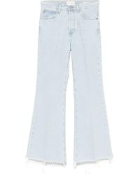 FRAME - "The Lax" High Rise Wide Leg Flare Jeans - Lyst