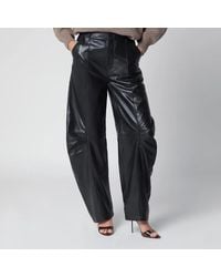 ROTATE BIRGER CHRISTENSEN - Lamb Leather Cargo Trousers - Lyst
