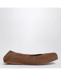Alaïa - Alaia Twotone Ballerina With Square Toe - Lyst