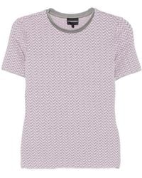 Emporio Armani - Lilac Polyester Viscose Elastane Sweater - Lyst