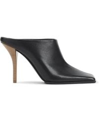 Alaïa - Leather Heeled Mules - Lyst