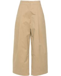 Studio Nicholson - "Dordoni" Deep Pleat Volume Ankle Crop Trousers - Lyst