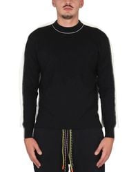 Ambush - Cross-Neck Knit Sweater With Ribbed Collar - Lyst