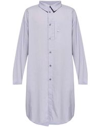 HOMME PLISSÉ - Homme Plisse Homme Plisse Issey Miyake Pl Ramie Folded-Yoke Longline Shirt - Lyst