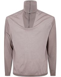 Emporio Armani - Half Zip Turtle Neck Sweater - Lyst