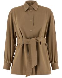 Max Mara - Regular Solid Shirt - Lyst
