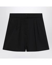 Max Mara - Stretch Cotton Satin Shorts - Lyst