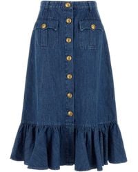 Valentino Garavani - Gonna Denim - Lyst
