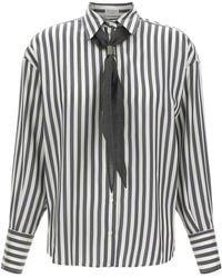 Brunello Cucinelli - Shirt With Scarf - Lyst