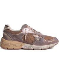 Golden Goose - Distressed Vintage-Inspired Sneakers With Silk And Nylon Blend - Lyst