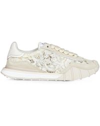 Dolce & Gabbana - Dolce & Gabbana Low-Top Sneakers With Lace Inserts - Lyst