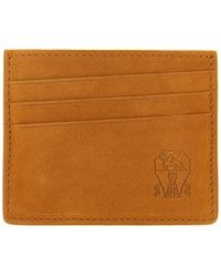 Brunello Cucinelli - Suede Card Holder - Lyst
