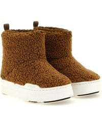 Moon Boot - 'Jr Spark Tube Mid Fleece' Ankle Boots - Lyst