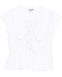 Ganni - Organic Cotton Top - Lyst