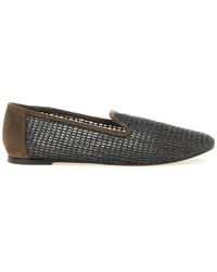 Brunello Cucinelli - 'Embroidery' Mesh Loafers - Lyst