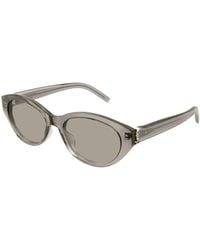 Saint Laurent - Sl M148 004 Sunglasses Acetate Round - Lyst