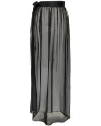 Dolce & Gabbana - Long Silk Chiffon Skirt - Lyst