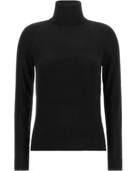 Ralph Lauren - Silk Blend Turtleneck Sweater - Lyst