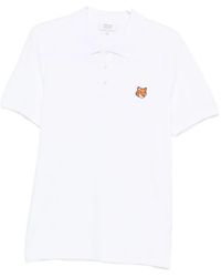 Maison Kitsuné - Maison Kitsuné Fox Head Cotton Polo Shirt - Lyst