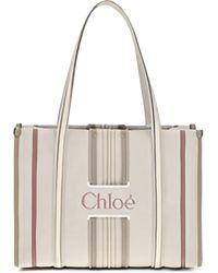 Chloé - Chloé Woody Loop Canvas Tote - Lyst