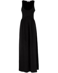 Sportmax - Spxpanino – Long Stretch Jersey Dress With Back Cut-Out - Lyst