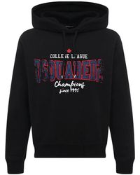 DSquared² - College League Logo Cool Fit Hoodie - Lyst