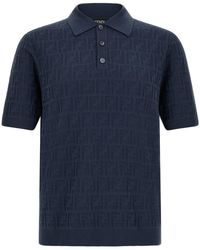Fendi - Ff Cotton Polo Shirt - Lyst