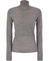 Fabiana Filippi - High-Necked Wool Sweater With Sequins - Lyst