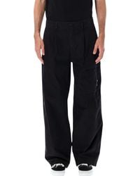 C.P. Company - C. P. Company Cotton Wide-Leg Cargo Trousers - Lyst