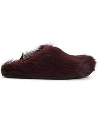 Marni - Calf-Hair Fussbett Mules - Lyst