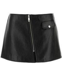 Prada - Leather Mini Skirt - Lyst