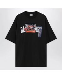Balenciaga - Bumper Stickers Medium-Fit Cotton T-Shirt - Lyst