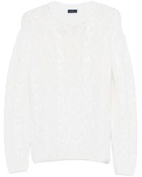 Paul & Shark - Paul & Shark Cable Knit Crewneck Wool Sweater - Lyst