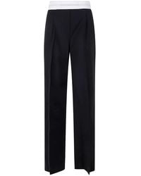 Alexander Wang - High Waisted Pleated Pant With Logo Elastic - Lyst