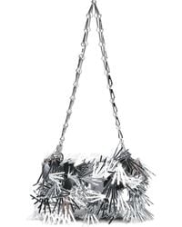 Rabanne - Shoulder Bag With Sequin Embellishments And Chain Strap - Lyst