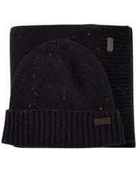 Barbour - "Carlton Fleck" Beanie & Scarf Set - Lyst