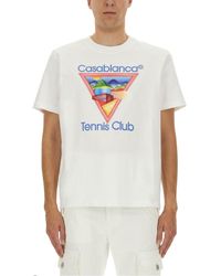 CASABLANCA - Relaxed-Fit Graphic Print T-Shirt - Lyst