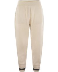 Brunello Cucinelli - English Rib Cashmere Knit Trousers - Lyst