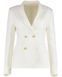 0205 Tagliatore - J-Coral Boucle Jersey Single-Breasted Jacket - Lyst
