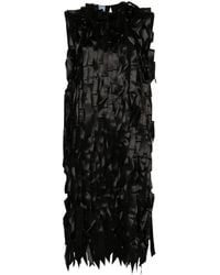 Prada - Ribbon-Detail Midi Dress - Lyst