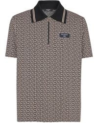 Balmain - Pb Labyrinth Jacquard Polo Shirt - Lyst