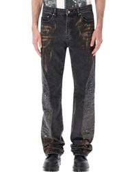 Who Decides War - Mechanic Washed Denim Straight Jeans - Lyst
