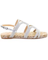 Castañer - Pitra Flat Sandal With Metallic Handcrafted Weave - Lyst